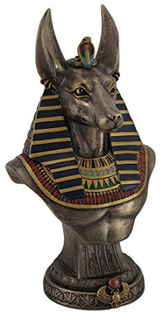 Veronese Design Antiker ägyptischer Schakal Gott Anubis Bronze-Finish Büste Statue