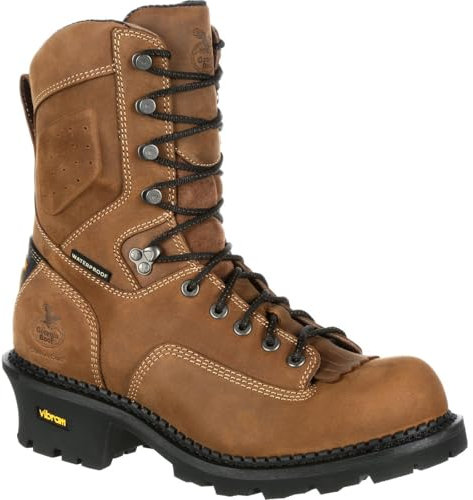Georgia Boot Comfort Core Logger Waterproof Work Boot, Brown, Size 10(M)