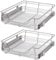 vidaXL 2 pcs Pull-Out Wire Baskets Kitchen Base Larder Units Storage Organiser 500 mm