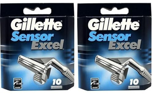 Gillette Cartuchos Sensores Excel – 10 unidades, pacote com 2