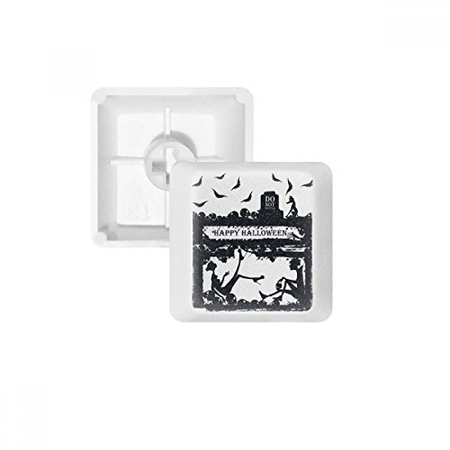 Halloween Krähe Echthaar Ghost PBT Tastenkappen für mechanische Tastatur weiß OEM-Nr. Markieren Print mehrfarbig mehrfarbig R2