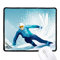 DIYthinker Wintersport Ski und Skistock Illustration Griffige Mousepad Spiel Büro Schwarz Titched Kanten Geschenk