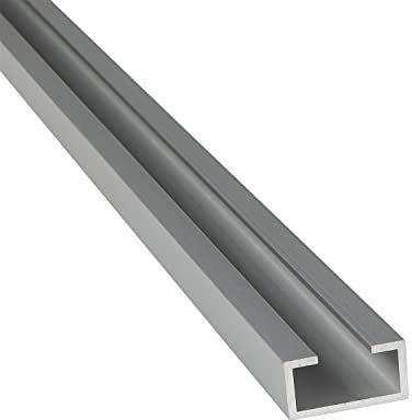 Alu C-Profil ELOXIERT Aluminium Alu Profil für M6,M8,M10,M12 Schraube/Mutter 11x17x4,5x2 mm (M8 Schraube) x 1.000+-4 mm