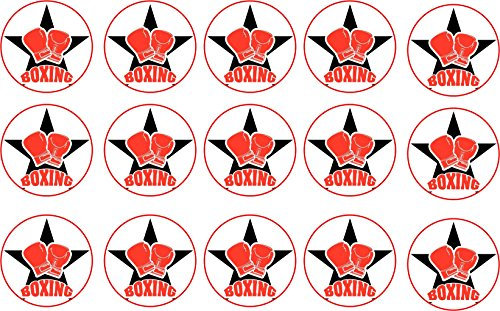 15 x 2 inch cupcake toppers boxing edible wafer paper