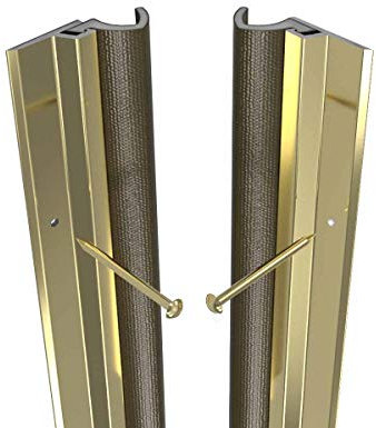 Stormguard Qlon - Burlete de metal duradero para puertas (resistente a la intemperie, tira ADS Premium) (dorado)