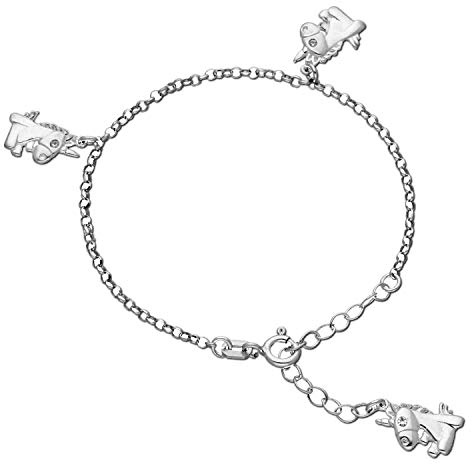 butterfly Verstellbares Armband Aus Sterlingsilber Mit Einhorn Anhängern Für Kinder Und Teenager