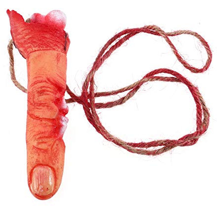 Amosfun Halloween doigt sanglant coupé parties du corps terreur faux accessoires de doigt cassé