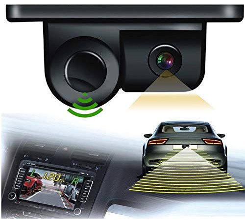 PolarLander Car Rear View Camera 2In1 Design Kit sensore di parcheggio per Telecamera Auto retromarcia Backup retrovisore Radar di parcheggio a 170 Gradi