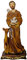 Kaltner Präsente Geschenkidee - 32 cm Heiligenfigur Heiliger Franziskus Franz von Assisi Schutzpatron - Handgemalte Figur auf Sockel - Hochwertiger Kunstguss aus Resin – Dekoration