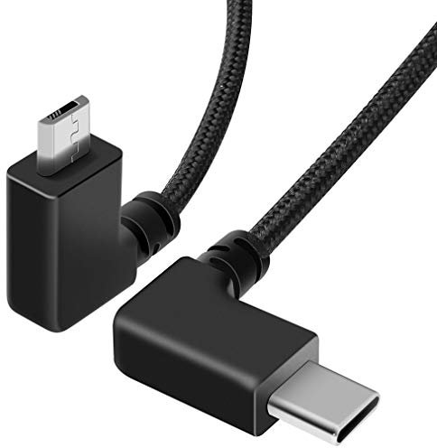 Hanatora OTG Cable 1FT 90 Degree Micro USB to iOS Phone Tablet Data Cable Right Angle Connector Cord for Mavic Mini Mavic Pro 2 Mavic 2 Zoom Mavic Air Mavic Pro Platinum DJI Spark(Type C Cable)