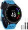TopPerfekt Bande Compatible avec Garmin Forerunner 235, Bracelet de Remplacement en Silicone Souple pour 220/230/235/620/630/735XT/235 Lite Montre Intelligente pour Femmes Hommes (Bleu Profond/Noir)