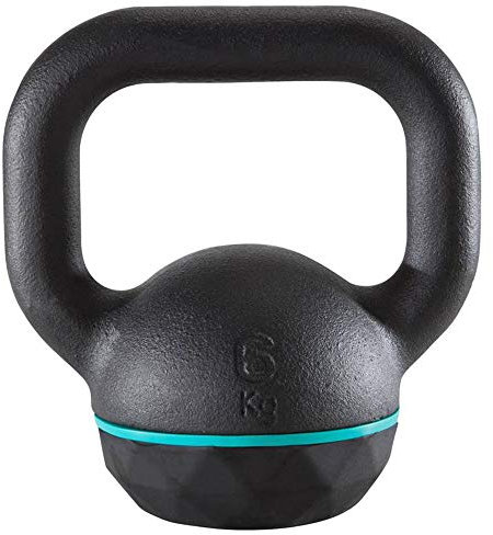 Kettlebell Gewichte 6-20 kg Gusseisen Ideal für Ganzkörpertraining und Krafttraining Funktionelle Fitness,6kg