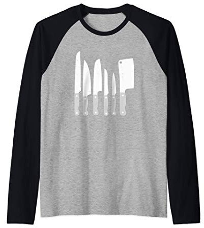 Knife kit kitchen tools gadget shirt Manche Raglan
