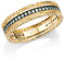 AmDxD Verlobungsring Gold, 18K Gelbgold Ehering Einzeln Damen 0.18ct Rund Form Smaragd, Gelb Gold, Gr.50 (15.9), Umfang: 51mm, Echte Goldserie