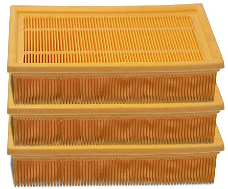 Flachfaltenfilter FixedByU Faltenfilter passend für Kärcher Nass Trockensauger NT35/1 NT 35/1, NT36/1 NT 36/1 Staubfilter Trockenfilter Lamellenfilter Falten Filter für Mehrzwecksauger (3 Filter)