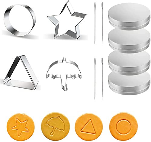 Ensemble de 12 emporte-pièces, moules à biscuits, parapluie étoile triangle cercle avec aiguille de boîte, emporte-pièce de Noël, 2021 TV Cosplay accessoires de fête emporte-pièce