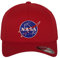 Nasa Offizielles Lizenzprodukt Insignia Flexfit Cap (Rot), Klein/Mittel