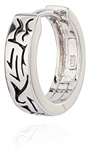 NKlaus Creolen einzeln, keltischer Knoten, 925 Silber, 12–16mm, 1 Stück | Rhodiniert und anlaufgeschützt; Wikinger-Motiv