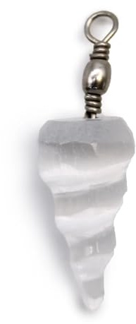 Ancient Wisdom Selenite Spiral Pendant
