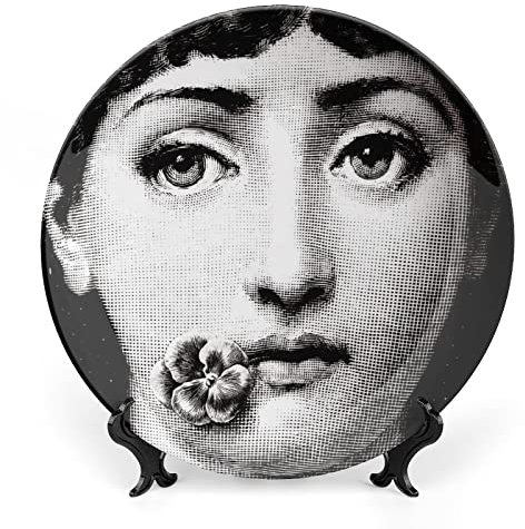 Lina Cavalieri - Piatto decorativo Fornase per il trucco del viso, decorazione da appendere alla parete, con staffa e speciale gancio a molla, stile - 71,4 cm