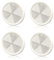 AOJO 4 PCS 60 mm Rund KFZ Reflektoren Weiss Selbstklebend Weiß Signal Kunststoff Reflektor für PKW-Anhänger, LKW, Wohnwagen, Van, Garage, Deck
