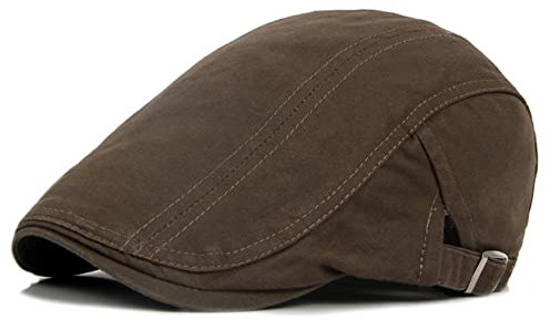 Inlefen Herren Schiebermütze Flat Cap,Einstellbar Schiebermütze Flatcap, Barett Cap,Schirmmütze Herren Schiebermütze Driving Cabbie Jagd Flatcap Newsboy Cap