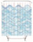 Duschvorhang 180X200 Retro, Duschrollo für Dusche Polyester Duschvorhänge Wellen Blau Weiss für Outdoor Hotel