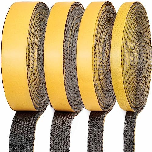 YOCCEK Feuerfestes Dichtungsband Kamindichtung Ofendichtband Selbstklebend Kamin Ofenrohr Dichtband Dichtung für Kaminofen Kamintür Smoker Ofendichtschnur (2mm x 10mm x 2m)