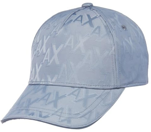 Armani Exchange Herren The Grid, Overall Logo Baseball Cap, Flint Stone, Einheitsgröße EU