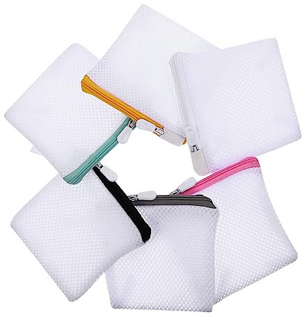 BUGUUYO 6 bolsas de lavandería de malla para malla de lavado delicada, bolsa de lavado de malla, bolsa de lavado de malla, bolsa de viaje, lavadora, bolsa de lavado de viaje, bolsa de limpieza de