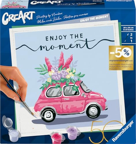 Ravensburger CreArt 23935 - Enjoy The Moment - Malen nach Zahlen Erwachsene - ab 12 Jahren - Jubiläum 50 Jahre Blaues Dreieck