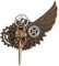 Qianly Broche Steampunk, Accessoires de Costume, équipement de Costume de fête, Broche tête de Mort, Broche pour Chemises, vêtements de,