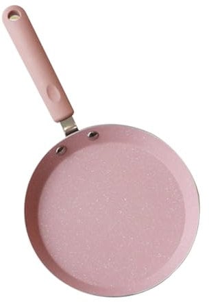 ABOOFAN Useful 2-in-1 Round Tortillas & Steak Non Stick Frying Pan - Aluminum Pan with Pink Color - Large Size for Fried Eggs & Pancakes