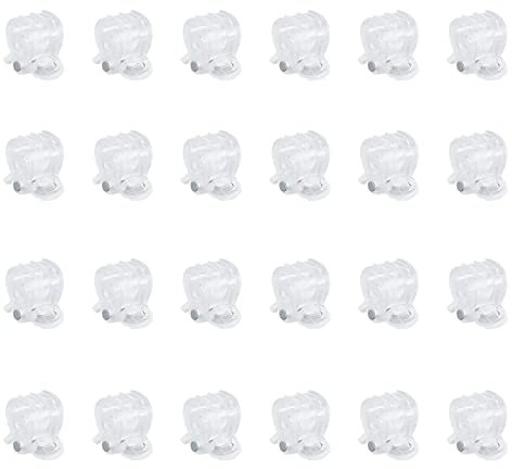 24 fermagli per capelli piccoli, in plastica, 24 mini fermagli per capelli, accessori per capelli da donna e ragazza (24, trasparente)