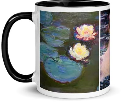 Chatcripant Tasse Claude Monet Seerose Klippe Staat Druck Sonne aufgehend Kathedrale Kunst Impressionismus Kunstwerk Malerei Tasse Tee Kaffee Dekoration Bild Becken Nympheas (Seerose)