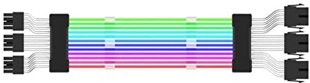 Cavi PSU RGB - Cavi RGB | Cavi PC RGB Cavo Prolunga PSU Scheda Madre | Prolunga Cavo Modalità Colorata | Cavo Di Prolunga RGB | Prolunga Cavo ATX | Cavi Di Alimentazione RGB| Cavi Di Alimentazione RGB