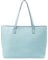 Tommy & Kate HARLEY Classic Tote Bag for Women, Premium Quality Shoulder Bag Grain Texture with Inner Pockets, Spacious and Stylish - Ideal for Work, Travel, and Daily Use (Baby Blue)