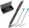 Gravurmaster Kugelschreiber Set - Personalisierter Kugelschreiber mit Gravur Druckkugelschreiber Set mit Wunschtext & Logo, Blaue Tinte, mit 2 Ersatzminen, Buchform-Geschenkbox, geeignet als Geschenk