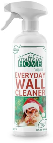 CHOMP! Painted Wall Cleaner Spray, Multipurpose for Walls, Ceilings, and Baseboards, Removes Dirt, Dust, Odor, Stains, Healthier Home 5-Minute CleanWalls 4-in-1, 32 Ounces (Peppermint Candy Cane)