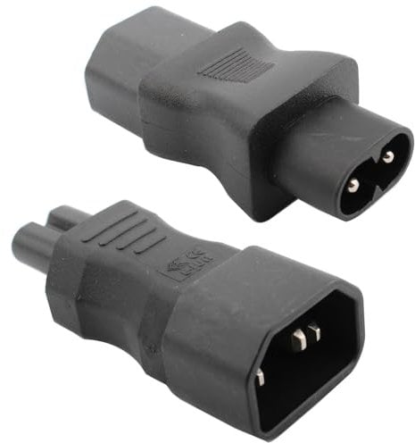 VISSQH 2 PCS AC 250V 10A IEC 320 C14/C13 to C8/C7 Power Adapter,for kettle,3 Pin to 2 Pin Power Extension Adapter IEC 320 C14 C13 to C8 C7 Connector Converter