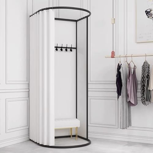 WUGCHDA Clothing Store Fitthing Room, Portable Dressing Room for Boutique, Movable Changing Room with Shading Curtain, Temporary Mobile Prvacy Protection Dressing Room, 78 X 39 X 37in