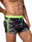 Arcweg Costume da Bagno Uomo Coulisse Pantaloncini Calzoncini da Bagno Elastico a Vita Bassa Boxershorts Slip Nuoto Spiaggia Mare Piscina Verde Fluorescente + Mimetico L(EU)