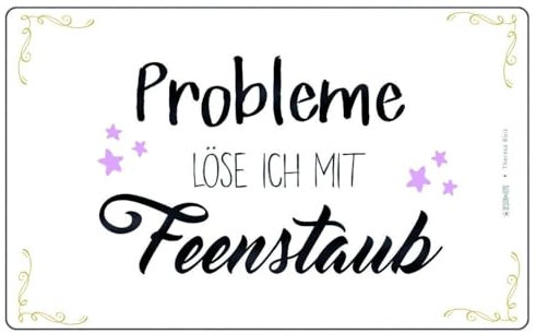 ReWu Frühstücksbrettchen Schneidebrett 23x14 cm aus Resopal - hochwertiges Schneidebrett mit witzigem/modernen Motiv - langlebig, Kratzfest & Spülmaschinenfest - Feenstaub