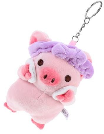 Abaodam Figurine De Mini Cochon Drôle Pendentif Porte-clés Peluche Mignon Doux Et Décoratif Porte-clés pour Clé Ou Sac