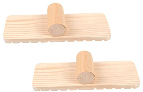 Milisten 2pcs Wooden Hamster Seesaw Toy Chew Toy for Small Pets Hamster Playing Platform Natural Wood Cage Accessories for Guinea Pig and