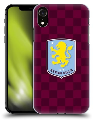 Head Case Designs Officially Licensed Aston Villa Football Club Checkered 2024 Crest Designs Hard Back Case Compatible With Apple iPhone XR