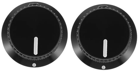 OFFIGAM 2Pcs Aluminium Volume Control Knobs Sturdy Metal Replacement for Guitar Bass Amplifiers and Audio Equipment Sleek Design with Smooth Adjustment