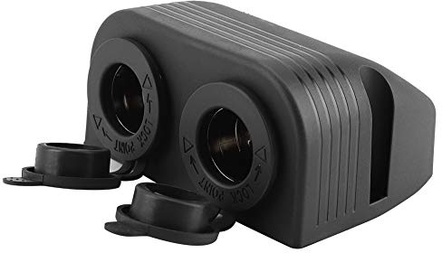 BRRNOO Auto -Innenzubehör mit Zwei Anschlüssen Wasserdichtes Zigaretten -Leichter 12 V/24 V für Autoboot, Motorrad mit Kabelkit für GPS, Mobiltelefon, Kamera