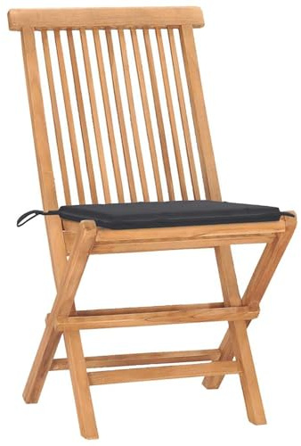 WGYHOME 3-TLG. Garten-Essgruppe mit Kissen Klappbar Massivholz Teak,Küchentisch-Set Balkonmöbel Gartenmöbel，witterungsbeständig, leicht zu reinigen, für Terrasse, Garten, Balkon