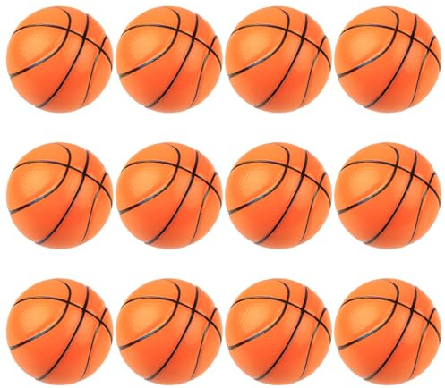 12 STK Antistressball, Anti Stress Balls, Basketball Antistressbälle Erwachsene, Anti Stress Bälle, Kleine Geschenke für Schüler, tragbar Mitbringsel Erwachsene, PU Schaumstoffball Stressabbau